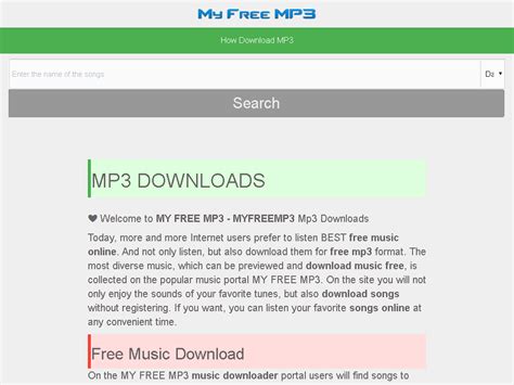 MY FREE MP3 Mp3 Downloads Free Music Download 320Kbps .